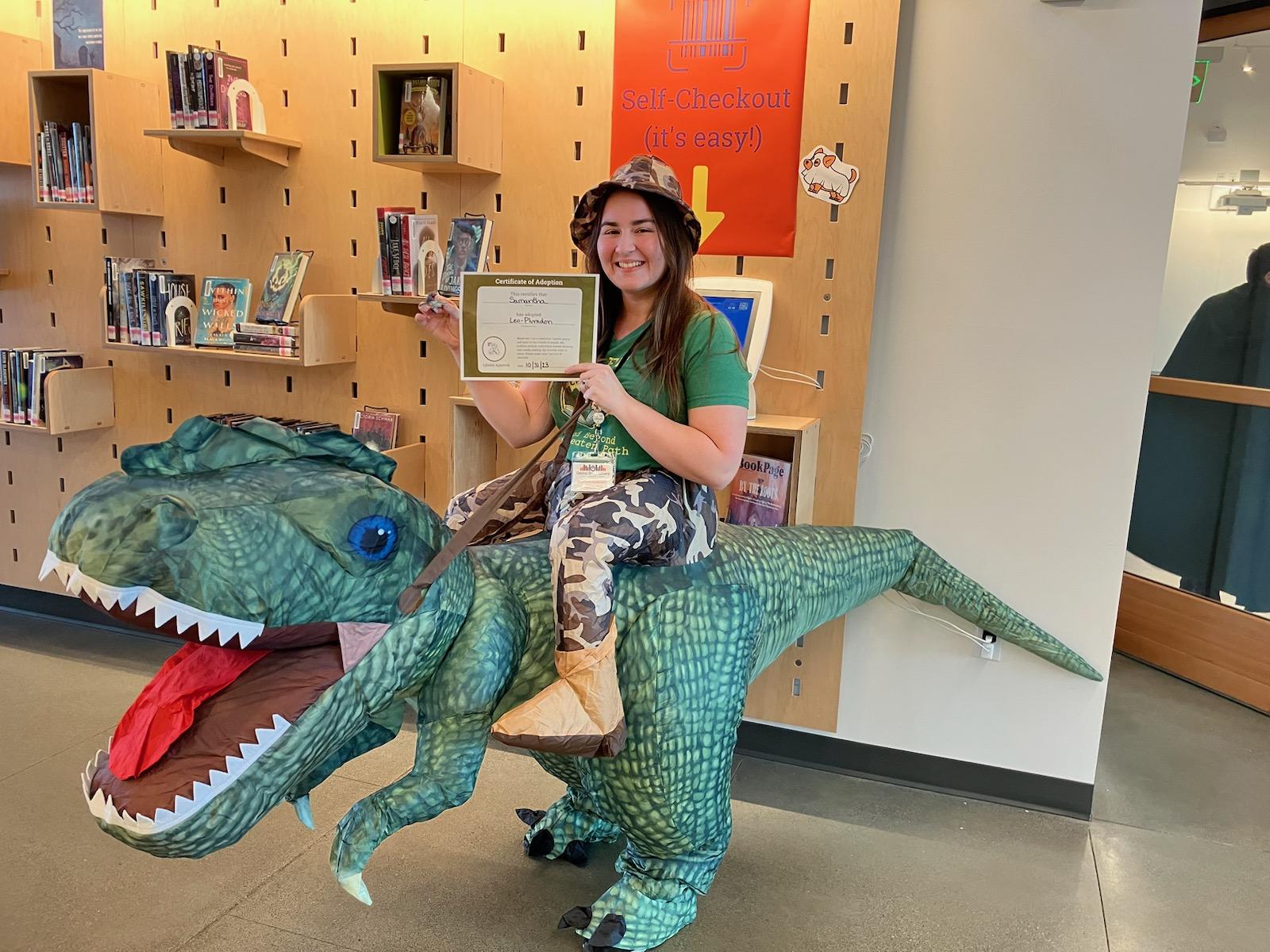 Photo of Sam during Dinovember