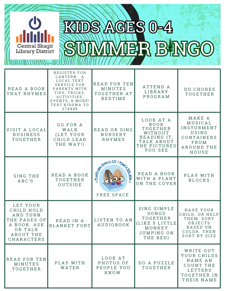Ages 0-4 Bingo