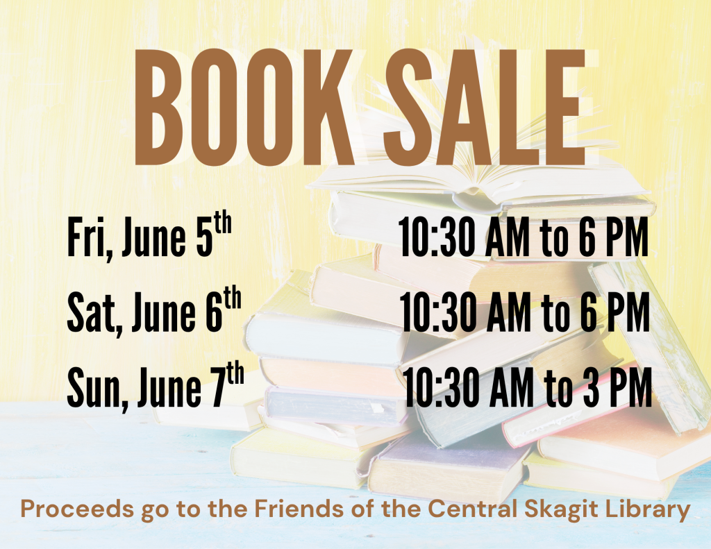 Friends of the library book sale starts Friday June 5th at 10:30 a.m.