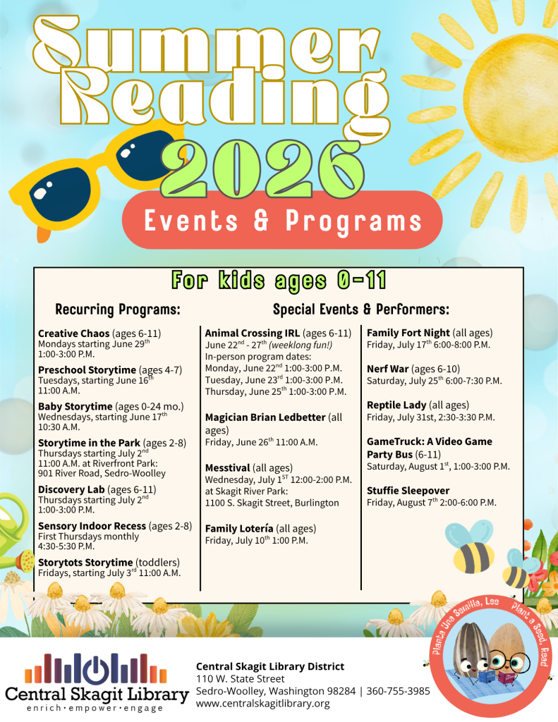 Kids Summer Reading Event Information Pamphlet